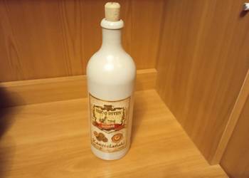 Ciekawa butelka ceramiczna, sygnowana, Mirostowice.