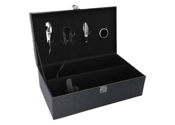 Ekskluzywna Walizka na Wino na 2 butelki z Akcesoriami w Zestawie