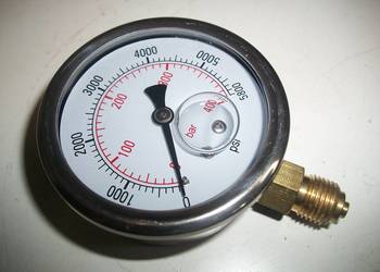 Manometr glicerynowy 400 bar średnica 63 mm M18x1,5 mm