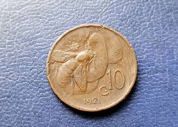 Stare monety 10 centesimi 1921 Włochy