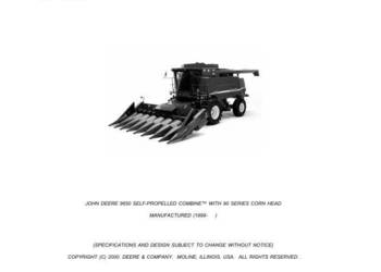 JOHN DEERE kombajn 9650, 9650 STS, 9650 CTS katalog części