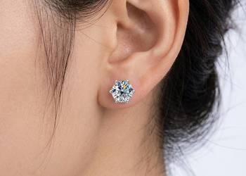 Kolczyki Moissanite