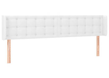 Zagłówek do łóżka z LED biały 163x16x78/88 cm sztuczna skóra WM-3123333