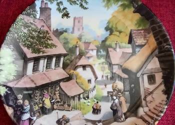 Bajkowy Talerz " Coalport". Wiejski sklep . Talerze autorst
