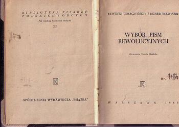 (5420) WYBÓR PISM REWOLUCYJNYCH – SEWERYN GOSZCZYŃSKI i RYSZARD BERWIŃSKI