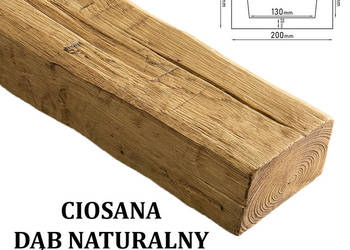 Belka Rustykalna Ciosana 20x13 cm DĄB NATURALNY