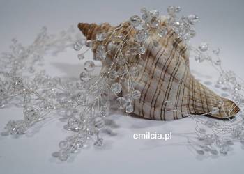 Taka gałązka ok. 45 cm  :) Srebrny drucik i Kryształki AB