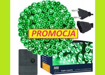 LAMPKI 300LED NA CHOINKĘ ZEW/WEW ZIELONE 21,5M