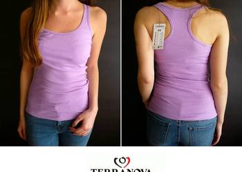Fioletowa bokserka Terranova xs 34 koszulka top tshirt bluzk