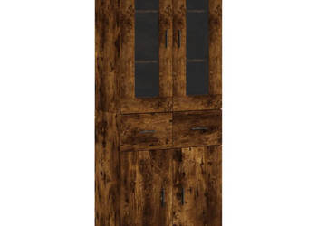 Witrynka przydymiony dąb 695x34x180 cm materiał drewnopochodny WM-3198550