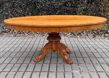 -ARTexpert- Stół stolik kawowy owalny Ludwik duży