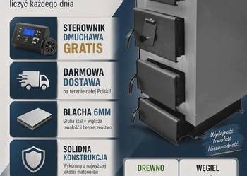 12kW Kocioł Sprzedam na drewno węgiel nowy 5kl Piec