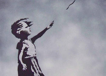 BANKSY Obraz ręcznie grawerowany na blasze ...