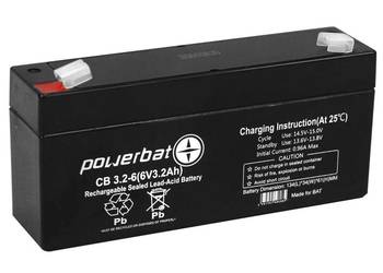 Akumulator żelowy do zabawek, UPS 6V 3.2Ah POWERBAT CB 3.2-6
