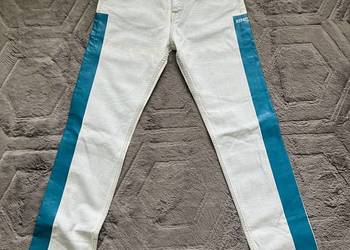 Nowe jasne błękitne męskie spodnie jeansy Kenzo skinny luksus