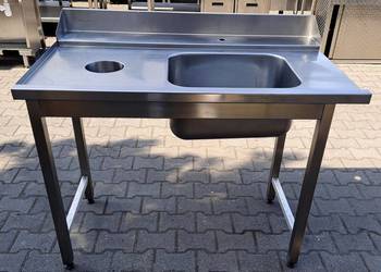 ZLEW 1 KOM Z OTWOREM NA ODPADY - DORA METAL - 120/73/85 CM - M.800.N