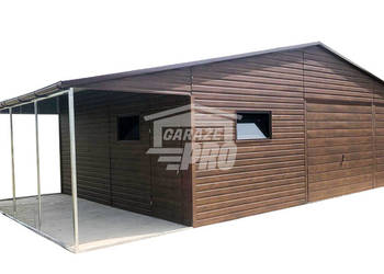 Garaż blaszany 9x6 + wiata 3x6 2x Brama GP135