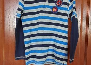 Bluza polo w paski dla chłopca 8 lat rozmiar 128