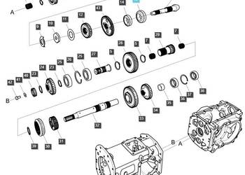 Zębatka napędu DRV 2 / TRG285 / LS Tractor / 40009287