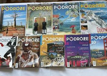 13 egzemplarzy miesiecznika "PODROZE" z lat 1998-02
