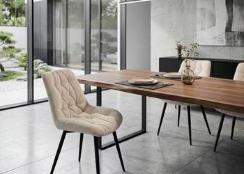 Beżowe Krzesło Tapicerowane Oliver, Wysyłka 24H, Dostawa 0zł!