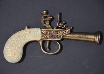 Replika broni kieszonkowy pistolet skałkowy pocket flintlock