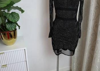 Sukienka czarna cyrkonie