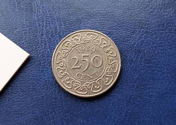 Stare monety 250 cent 1989 Surinam