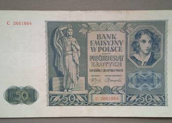 Banknot 50 zł 1941 r seria B, C