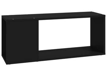 Szafka pod TV czarna 80x24x32 cm materiał drewnopochodny WM-809108