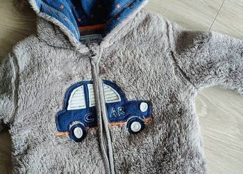 Bluza kurtka chłopięca polarowa ciepła szara 92