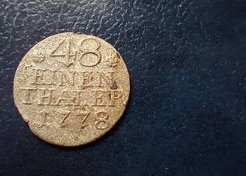 Stare monety 1/48 talara 1778 Niemcy srebro