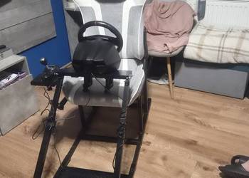 Fotel gamingowy Oversteel + kierownica + cockpit simulator