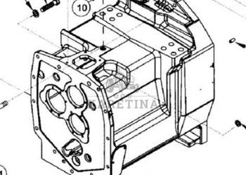 CASE MX180 MX200 MX220 MX240 Obudowa Skrzyni Biegów 307087A2