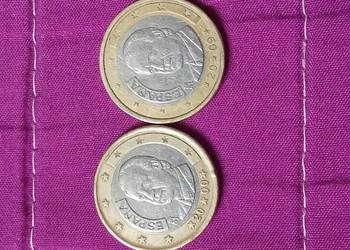 Monety 1 euro espańa z roku 2000 oraz 2009