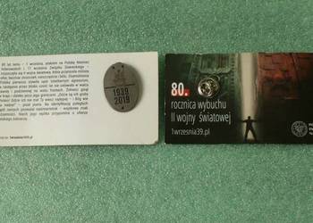 Przypinka 80 rocznica wybuchu II wojny światowej