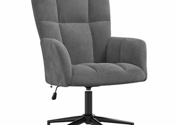 vidaXL Fotel, ciemnoszary, obity aksamitem(SKU:328173)