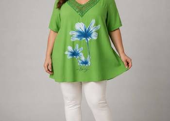Stylowa TUNIKA bluzka oversize -UNI biust 140cm