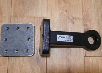 Zaczep oczkowy fi 40 z blachą montażową ucho dyszla przyczep