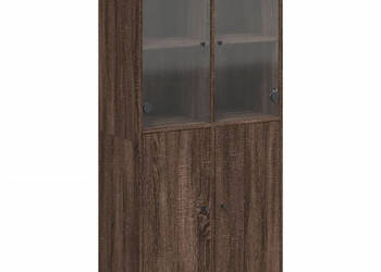 Szafka z drzwiczkami brązowy dąb 68x37x142 cm WM-3295870