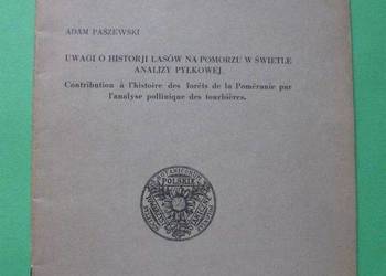 Uwagi o historji lasów na pomorzu w świetle analizy pyłkowej