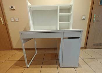 biurko IKEA MICKE białe, z nadstawką