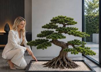 Donica do bonsai prostokątna 100x70x10 - stalowa rama dekoracyjna premium