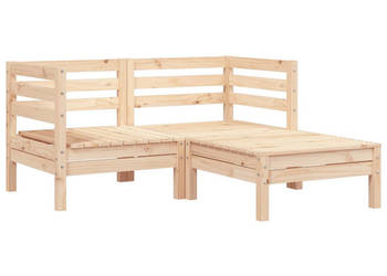 Ogrodowa sofa 2-osobowa z podnóżkiem lite drewno sosnowe WM-838019