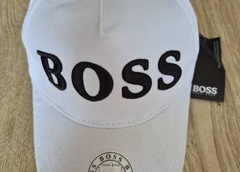 Czapka BOSS Hugo Boss biała z daszkiem nowa z metkami