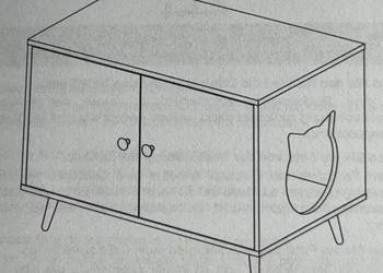Szafka- w środku domek dla kota