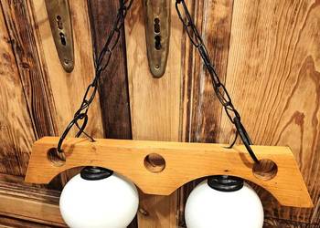 Lampa wisząca drewniana
