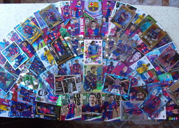 MEGA zestaw 90 kart FC Barcelona. Karty nowe. PANINI, TOPPS