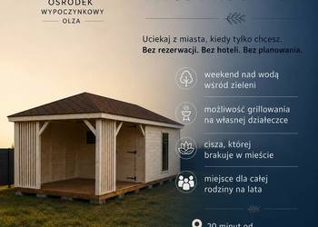 Działka rekreacyjna z domkiem letniskowym - Ośrodek Olza