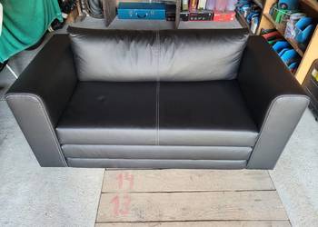 Sofa dwuosobowa z funkcją spania ecoskóra